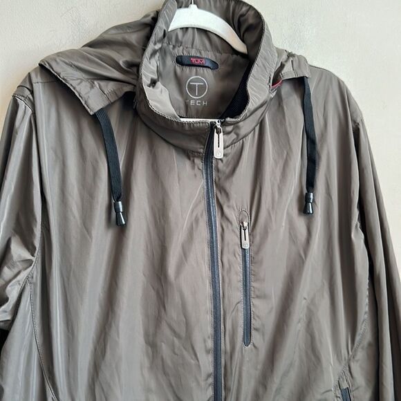 Tumi Tech Mens Brown Windbreaker Jacket XXL - Picture 2 of 11